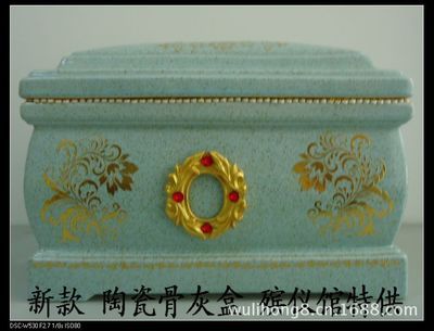 厂家直销四方陶瓷骨灰盒《新花开富贵》——福州市冠晟工艺品，品质殡葬祭品之选